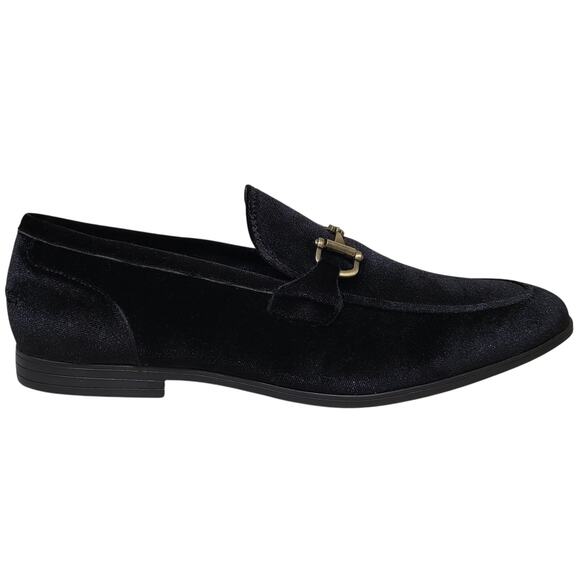 Steve Madden Men Morocco Slip On Horsebit Loafers Size US 11 Black Velvet main image 5